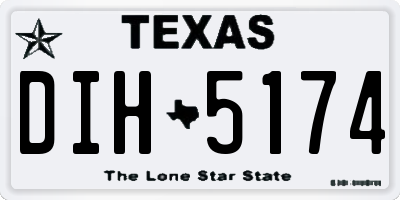 TX license plate DIH5174