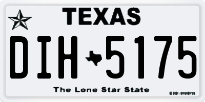 TX license plate DIH5175