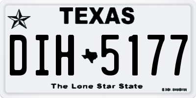 TX license plate DIH5177