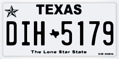 TX license plate DIH5179