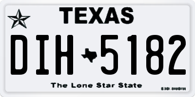 TX license plate DIH5182