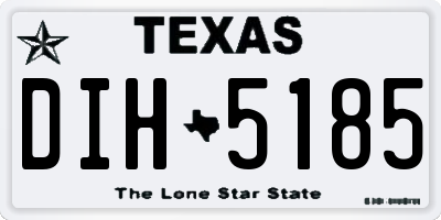 TX license plate DIH5185