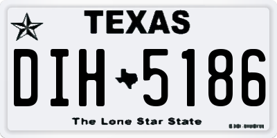 TX license plate DIH5186