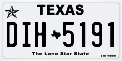 TX license plate DIH5191