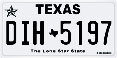 TX license plate DIH5197