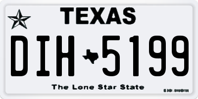 TX license plate DIH5199