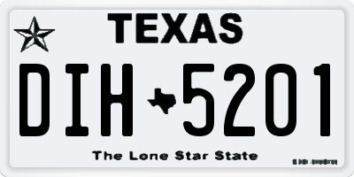 TX license plate DIH5201