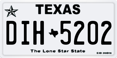 TX license plate DIH5202