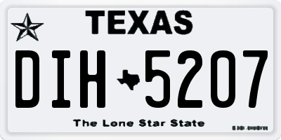 TX license plate DIH5207