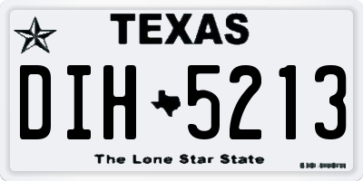 TX license plate DIH5213