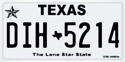 TX license plate DIH5214