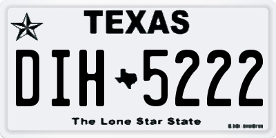 TX license plate DIH5222