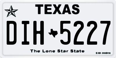TX license plate DIH5227