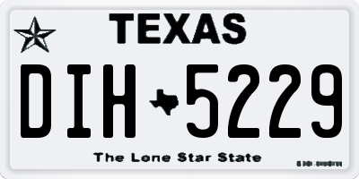TX license plate DIH5229