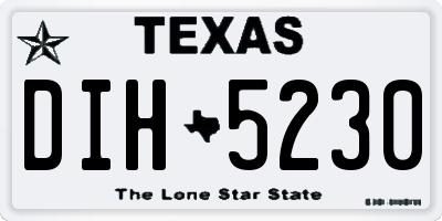 TX license plate DIH5230