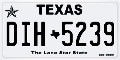 TX license plate DIH5239