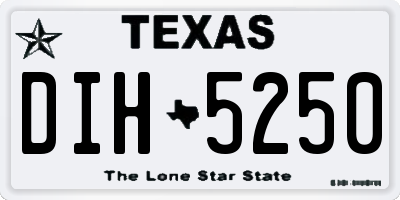 TX license plate DIH5250