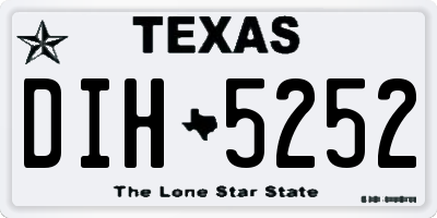 TX license plate DIH5252