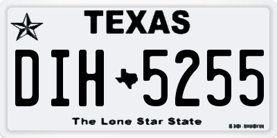 TX license plate DIH5255