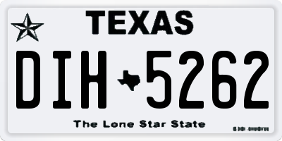 TX license plate DIH5262