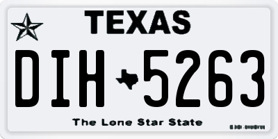TX license plate DIH5263