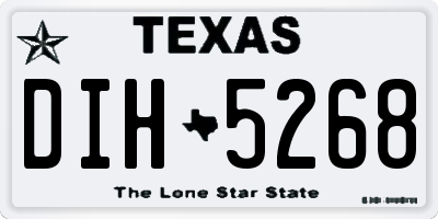 TX license plate DIH5268