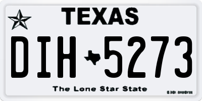 TX license plate DIH5273