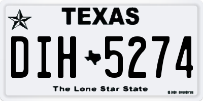 TX license plate DIH5274