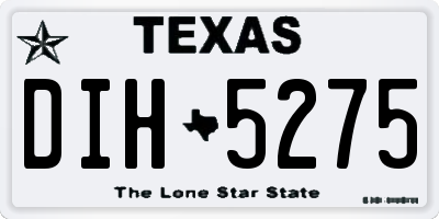 TX license plate DIH5275