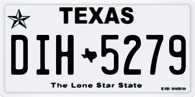TX license plate DIH5279
