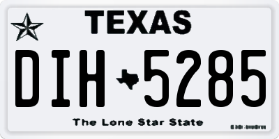 TX license plate DIH5285