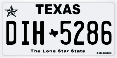 TX license plate DIH5286
