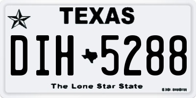 TX license plate DIH5288