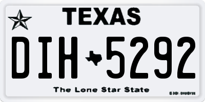 TX license plate DIH5292