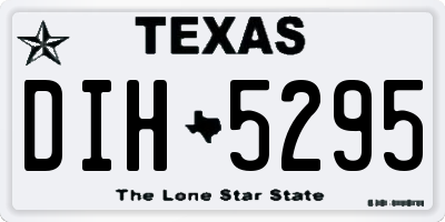 TX license plate DIH5295