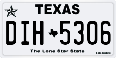TX license plate DIH5306