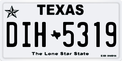 TX license plate DIH5319