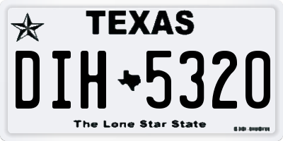TX license plate DIH5320