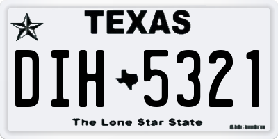 TX license plate DIH5321