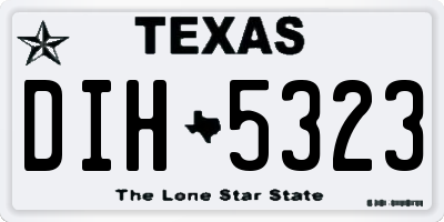 TX license plate DIH5323