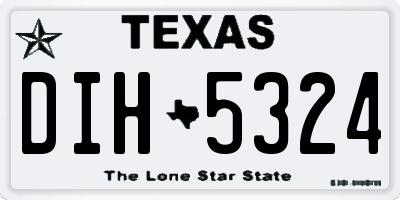 TX license plate DIH5324