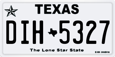 TX license plate DIH5327