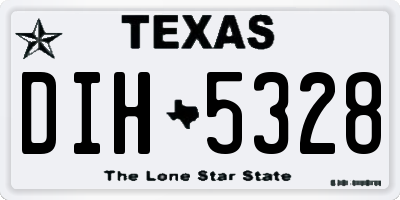 TX license plate DIH5328