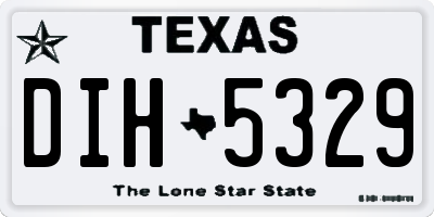 TX license plate DIH5329