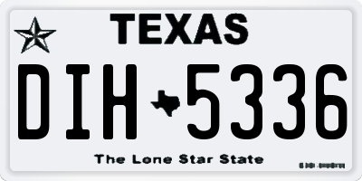 TX license plate DIH5336