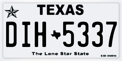 TX license plate DIH5337
