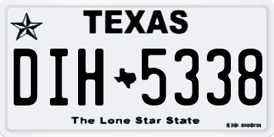 TX license plate DIH5338