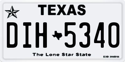 TX license plate DIH5340