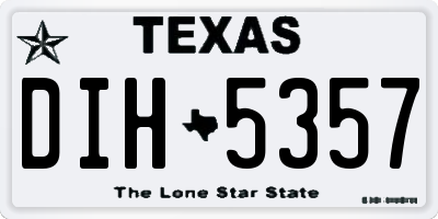 TX license plate DIH5357