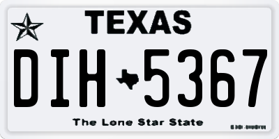 TX license plate DIH5367